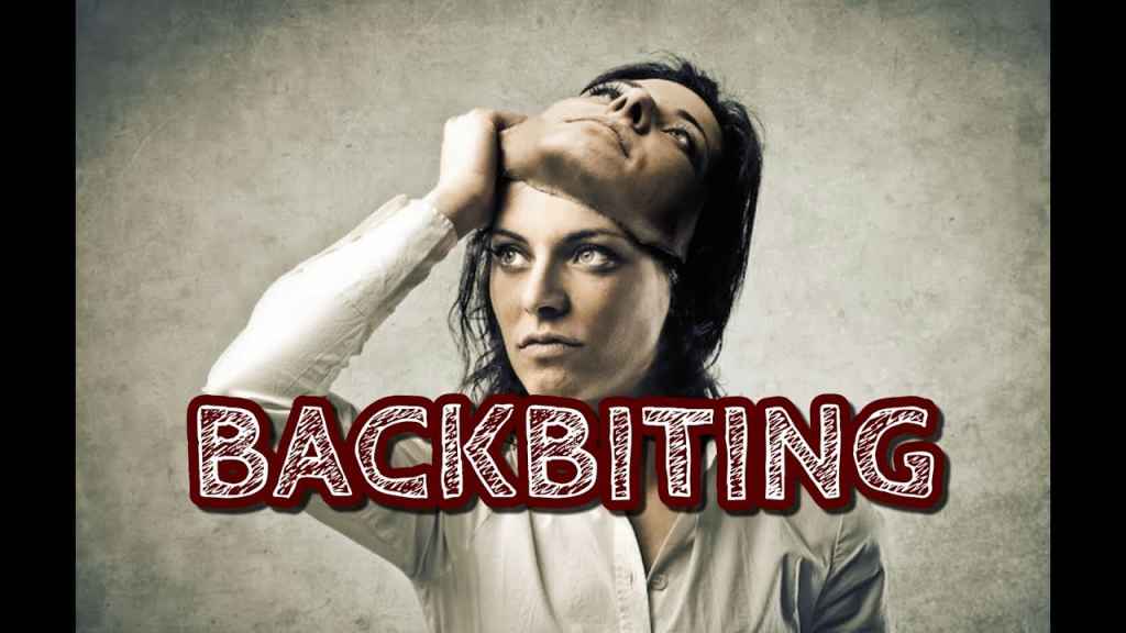 wife behind bad backbiting talks sin islam