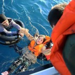 Child refugee saved in the Mediterranean Sea