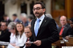 Liberal MP and Parliamentary Secretary to the Minister of Foreign Affairs Omar Alghabra answers a question during question period in the House of Commons on Parliament Hill in Ottawa on Friday, June 3, 2016. THE CANADIAN PRESS/Adrian Wyld
