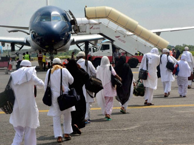 Muslims travelling for hajj