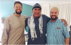 From left to right- Imam Zaid Shakir, Mark Crain and ImamTahaHassane – Photo by MuslimARC