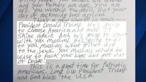 California Hate Letters Threaten Muslim Genocide_1