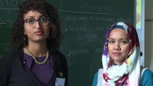 Rudayna Bahubeshi (left) and Shazlin Rahman (right) are both Muslim women working with the InSpirit Foundation.