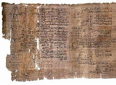 Ahmes's Mathematical Papyrus in ancient Egyptian language