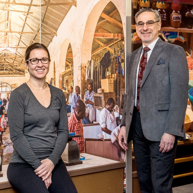  Lizzy Martin, the show’s curator, and Andrew S. Ackerman, the Children’s Museum of Manhattan’s executive director. Credit George Etheredge for The New York Times 