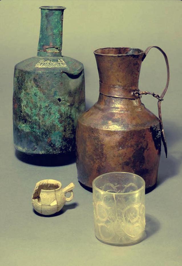Two bronze bottles with Arabic inscription from Hagebyhöga