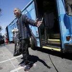 US city buses become showers for the homeless