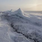 Icebergs Cracks off Antarctica