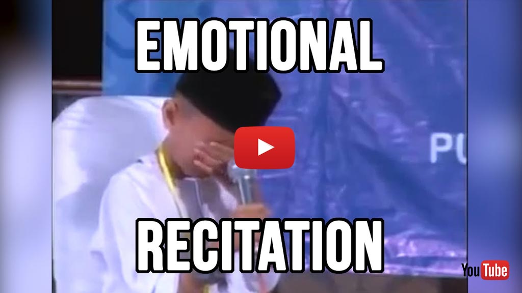 Beautiful Young Boy Crying Reciting Quran