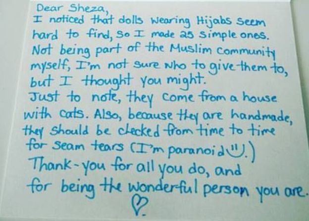 Muslim Woman “Touched”  by Anonymous Hijabi Dolls Gift - About Islam