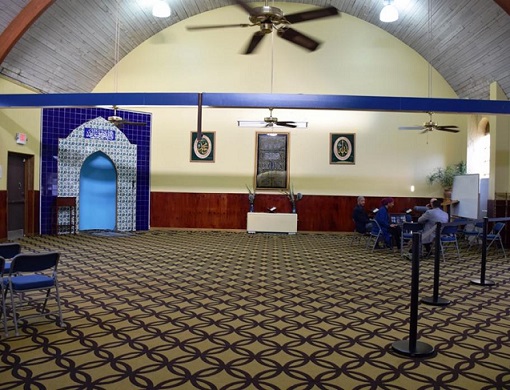 Interior of Masjid Muhammad in Washington DC, USA Courtesy of Tharik Hussain