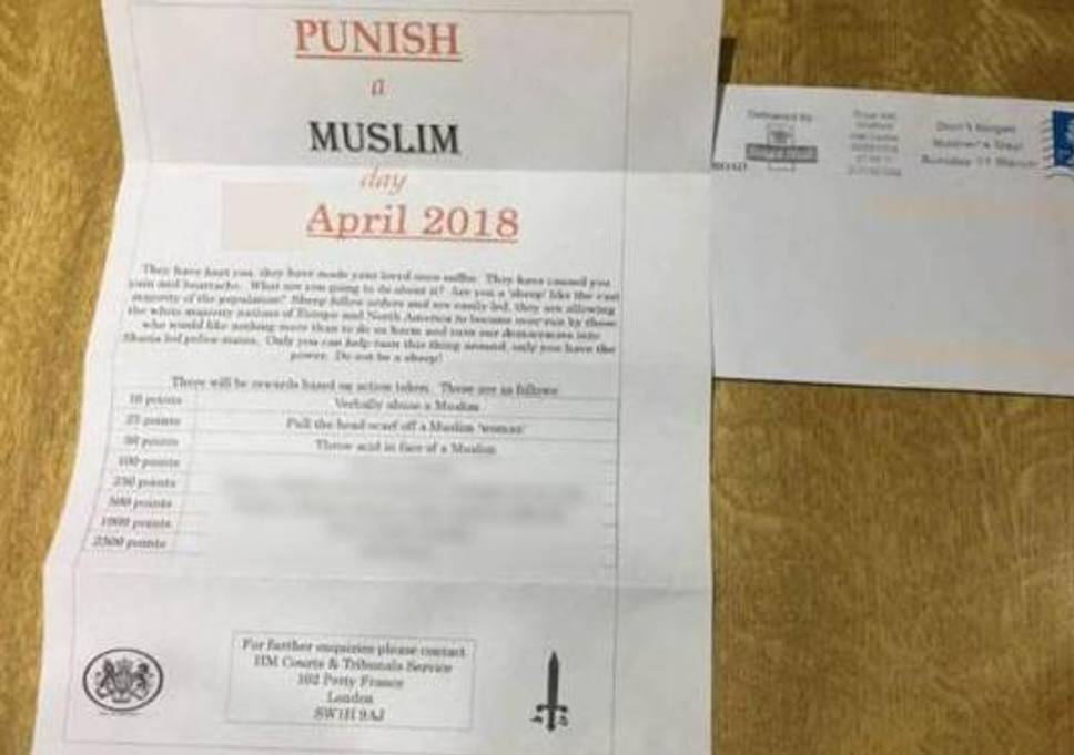 UK Police Investigates “Punish Muslim” Hate Letter - About Islam