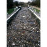 Rubbish Floating on London's Grand Union Canal