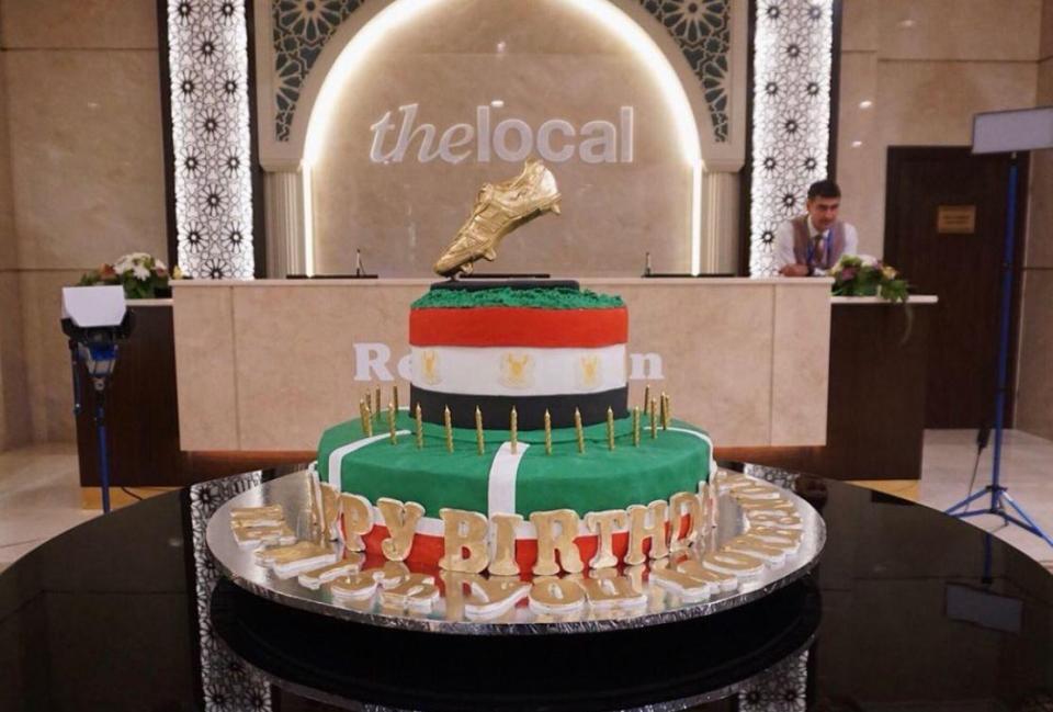 Mo Salah Gets 100-KG Birthday Cake in Grozny - About Islam