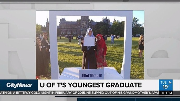 Muslim Girl is Youngest Graduate of the University of Toronto