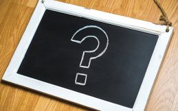 question mark on blackboard