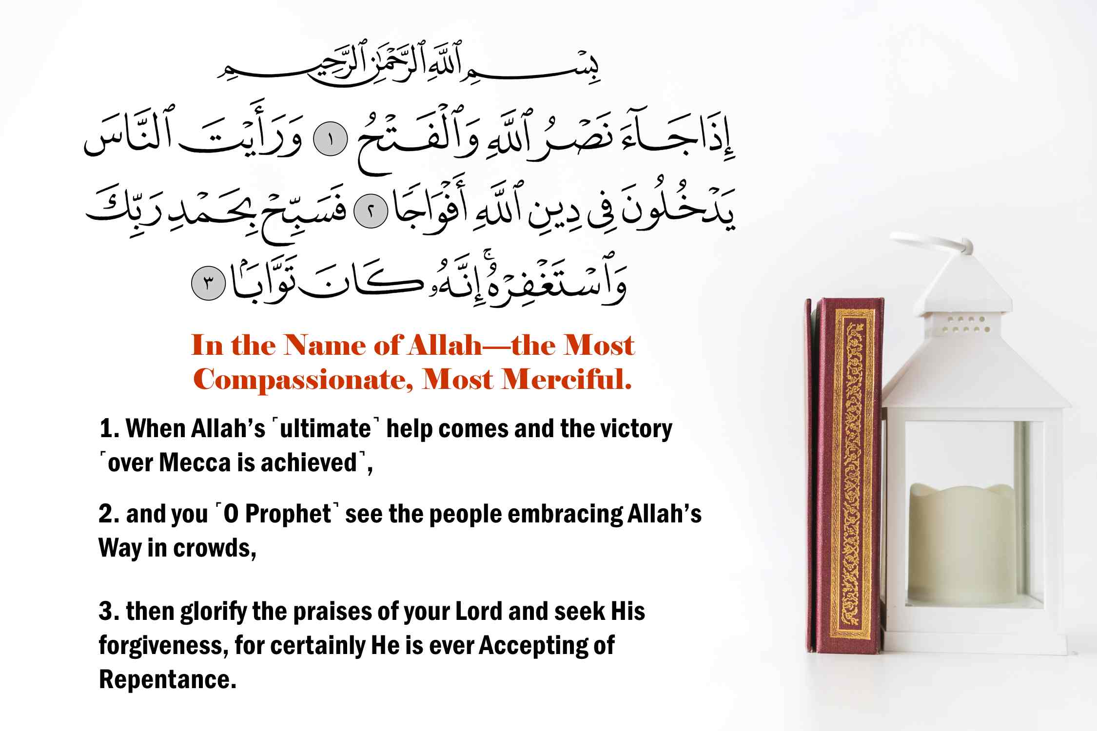 Surah an-Nasr: Arabic text and English meaning