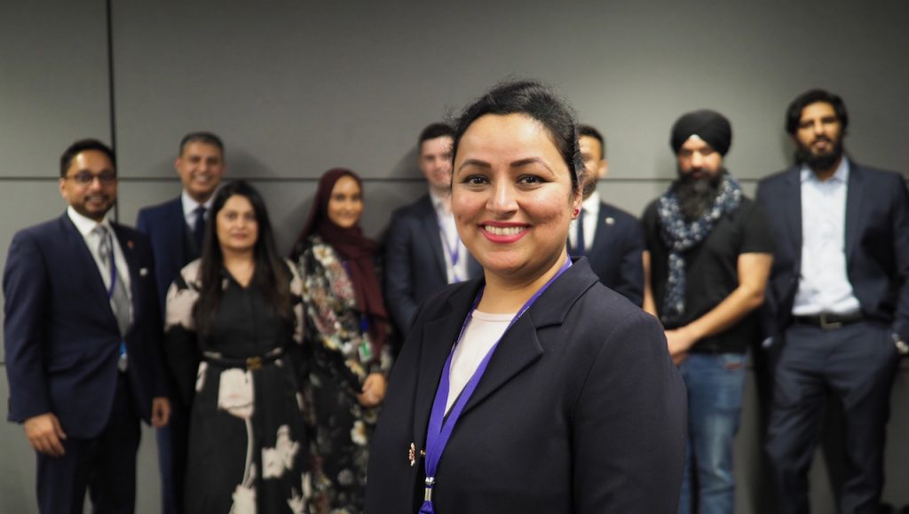 Bano Sheikh with panel and hosts