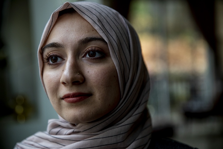 Varisha Khan, candidate for Redmond City Council, in her Redmond home on Nov. 12, 2019. (Dorothy Edwards/Crosscut)