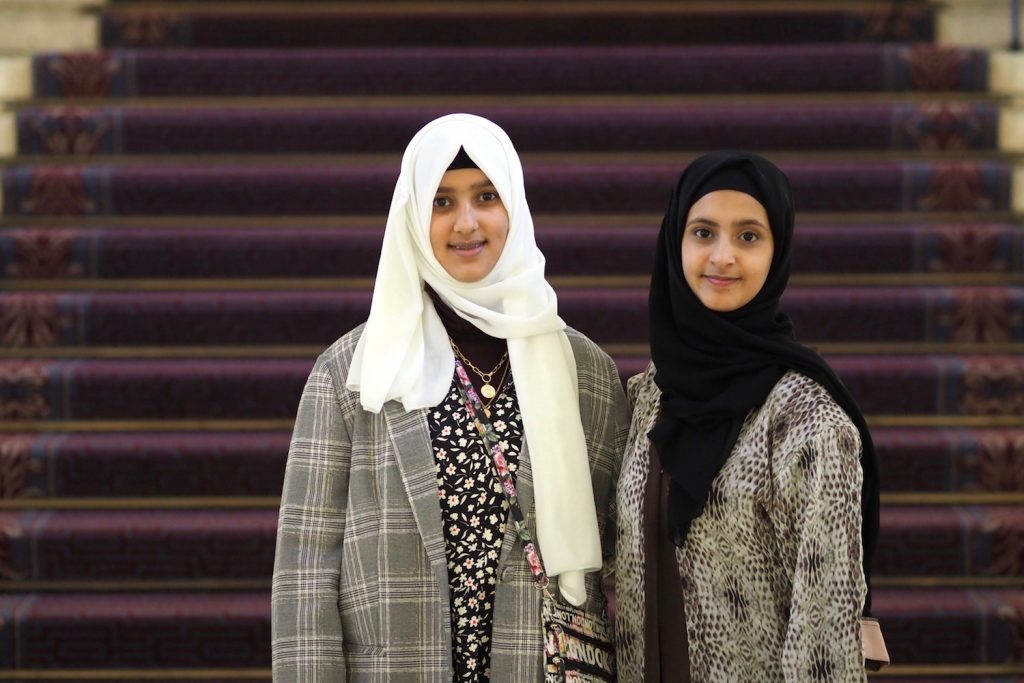 Amina Mohamed with Sister Jamilah