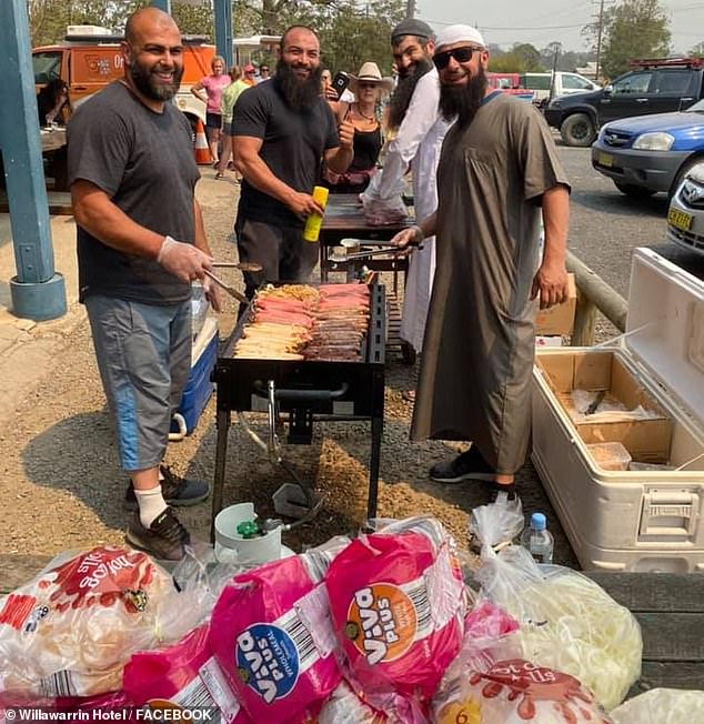 The men became overnight heroes when they threw a free barbecue in Willawarrin last month