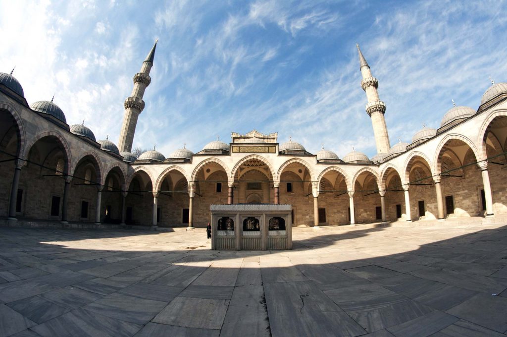 The Fatih Mosque (Conqueror s Mosque) or blue mosque in Istanbul, Turkey