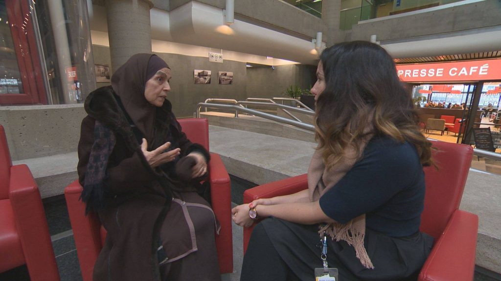 Zebida Bendjadou, a member of the Quebec City mosque, left evening prayers with a friend just 45 minutes before the shooting. Later, they learned her friend’s husband had been killed. Tuesday, January 27, 2019. Jean-Vincent Verville/Global News