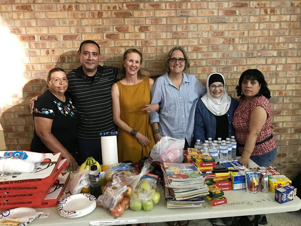 Ruth (in hijab) with Team Brownsville. Sergio Cordova is second from the left)