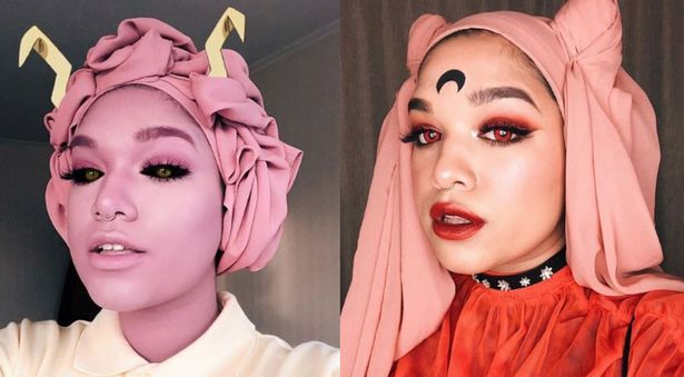 Saima posts cosplay looks on her ‘saimasmileslike’ instagram account. On the left is Mina Ashido (Boku No Hero Academia), right is Black Lady (Sailor Moon) (Image: Saima Chowdhury (Insta: saimasmileslike))