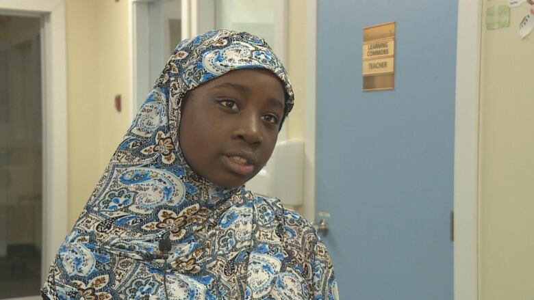 Fatimah Braimoh, 11, says the Sisters Youth Club has helped her gain a greater sense of belonging. (Hala Ghonaim/CBC )