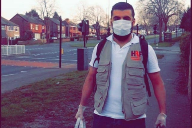 Aasim Khan from the Human Relief Foundation deliver supplies in Sheffield. Copyright: JPIMedia