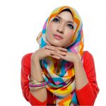 Attractive portrait of young muslim woman