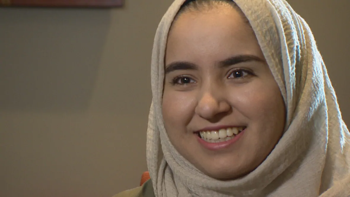 Doha Anwar says someone who understands Islam can better understand the challenges she faces. (Trevor Wilson/CBC News)