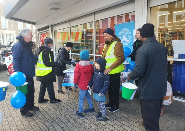 People from St John of Jerusalem in South Hackney and Hackney Central Masjid worked together to raise money for UN World Water Day. Picture: Holly Chant