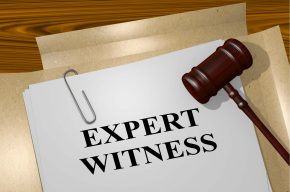 expert witness written on paper