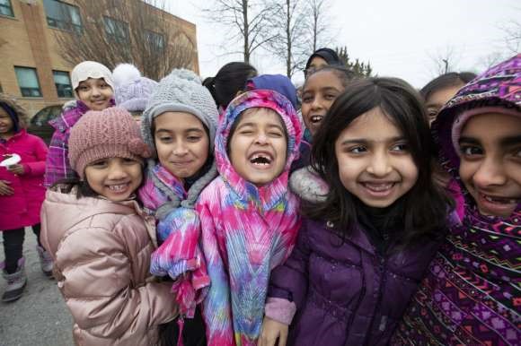Students at the Islamic Foundation School in Durham on Wednesday, March 11, 2020. (Stan Behal/Toronto Sun/Postmedia Network)