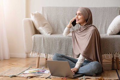 Work Opportunities For Muslim Women Concept