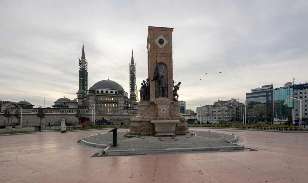 Quarantined Taksim Square Istanbul April 2020
