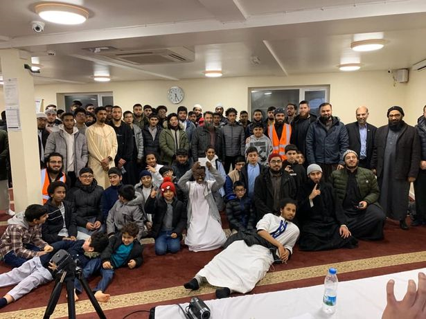 Members of the congregation at Makki Masjid in Longsight, Manchester