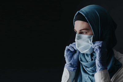Fashion Designer Makes Sanitary Hijabs for Healthcare Workers
