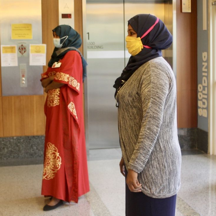 Muslim healthcare workers at Methodist Hospital in Saint Louis Park, Minnesota.COURTESY HENNA & HIJABS