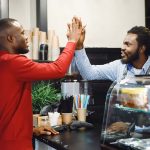 two guys shaking hands