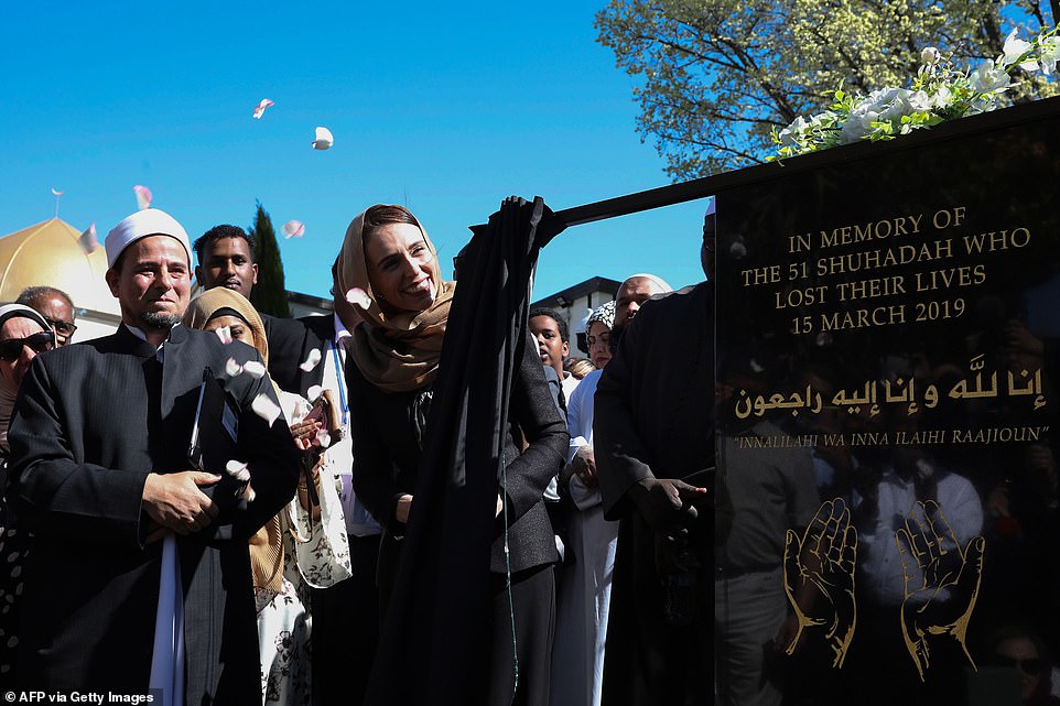 In Hijab, New Zealand PM Unveils Christchurch Victims Memorial - About Islam