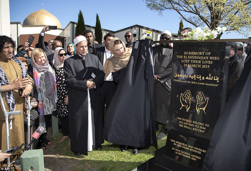 In Hijab, New Zealand PM Unveils Christchurch Victims Memorial - About Islam