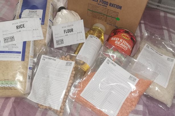 Supplies Hannah Keeling had for the week of rations (Image: Hannah Keeling)