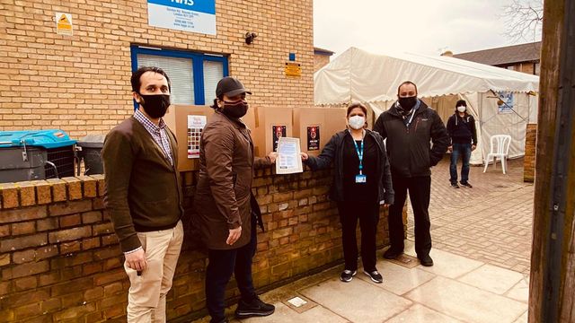 Donations for the vaccination centre in Bounds Green – Credit: Wightman Road Mosque