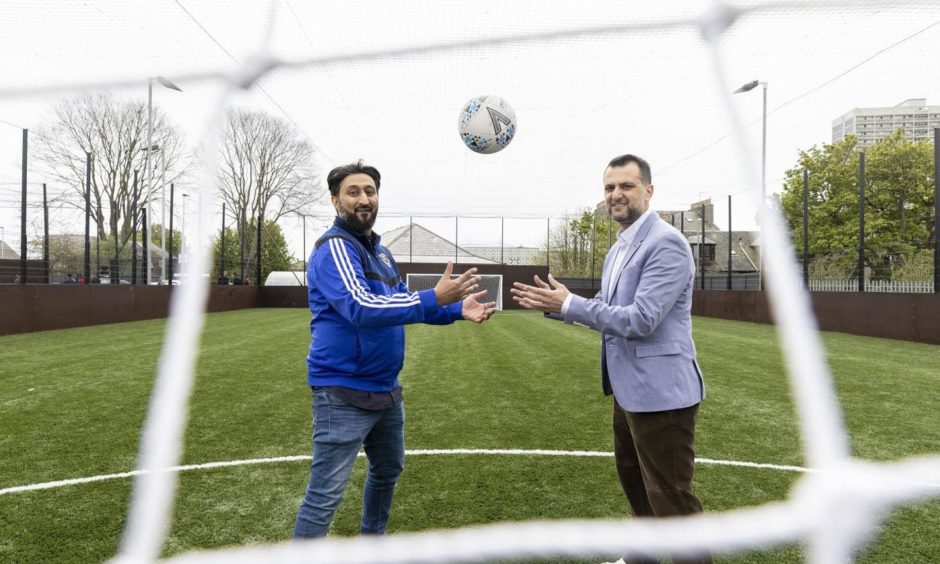 Alhikmah Foundation Trustee, Aqeel Ajazi and Farooq Durrani Director of 5ives Football Center.