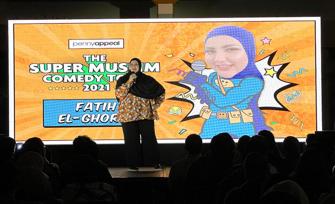 British-born Fatiha El-Ghorri, originally from Morocco, is known for pushing the boundaries with her comedy. (AN Photo/Sarah Glubb)