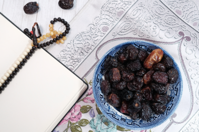 Dates, Notebook and Beads on Wooden Table-How Would American Muslims Welcome Ramadan?