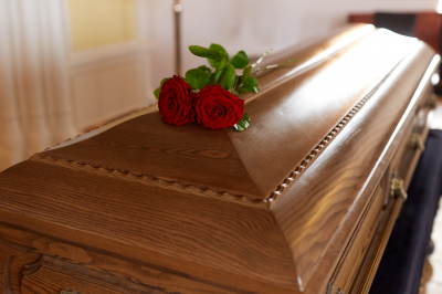 Red Rose Flowers on Wooden Coffin --Husband Washing His Dead Wife: Permissible in Islam?